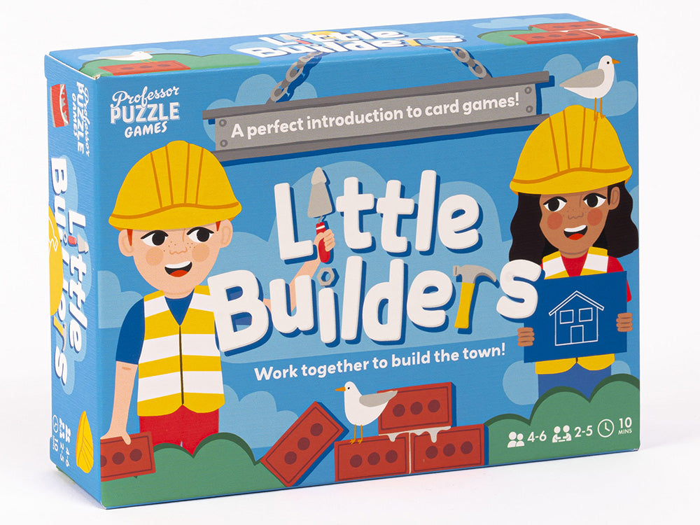 a little builder's board game in a blue box