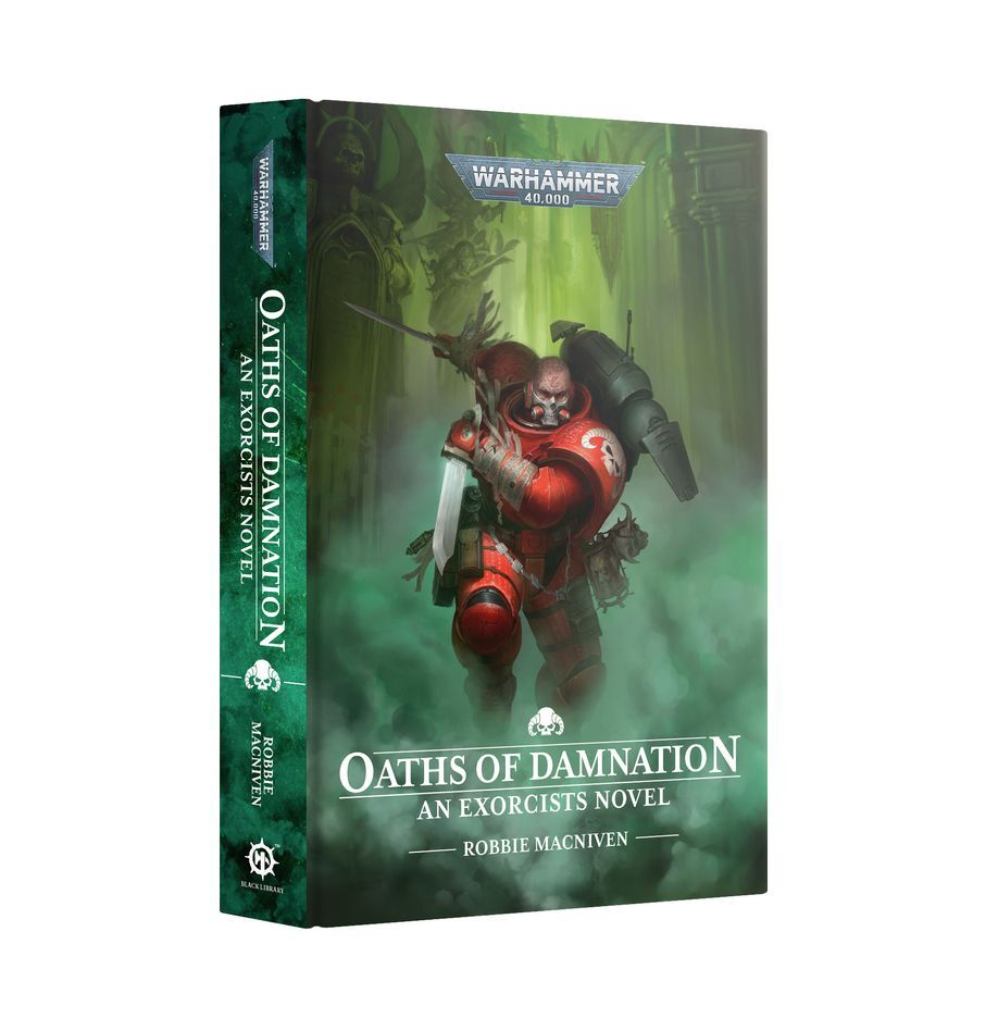 a book cover for oath of damnation an exorcerist novel