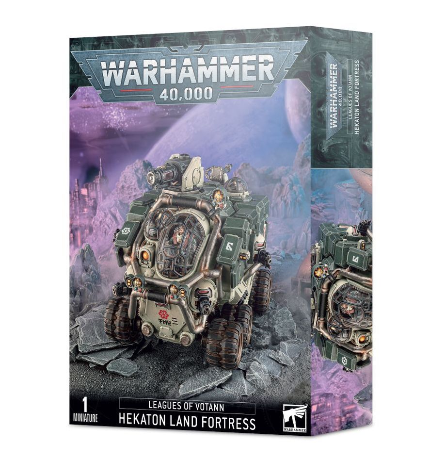 a box with a picture of a warhammer on it