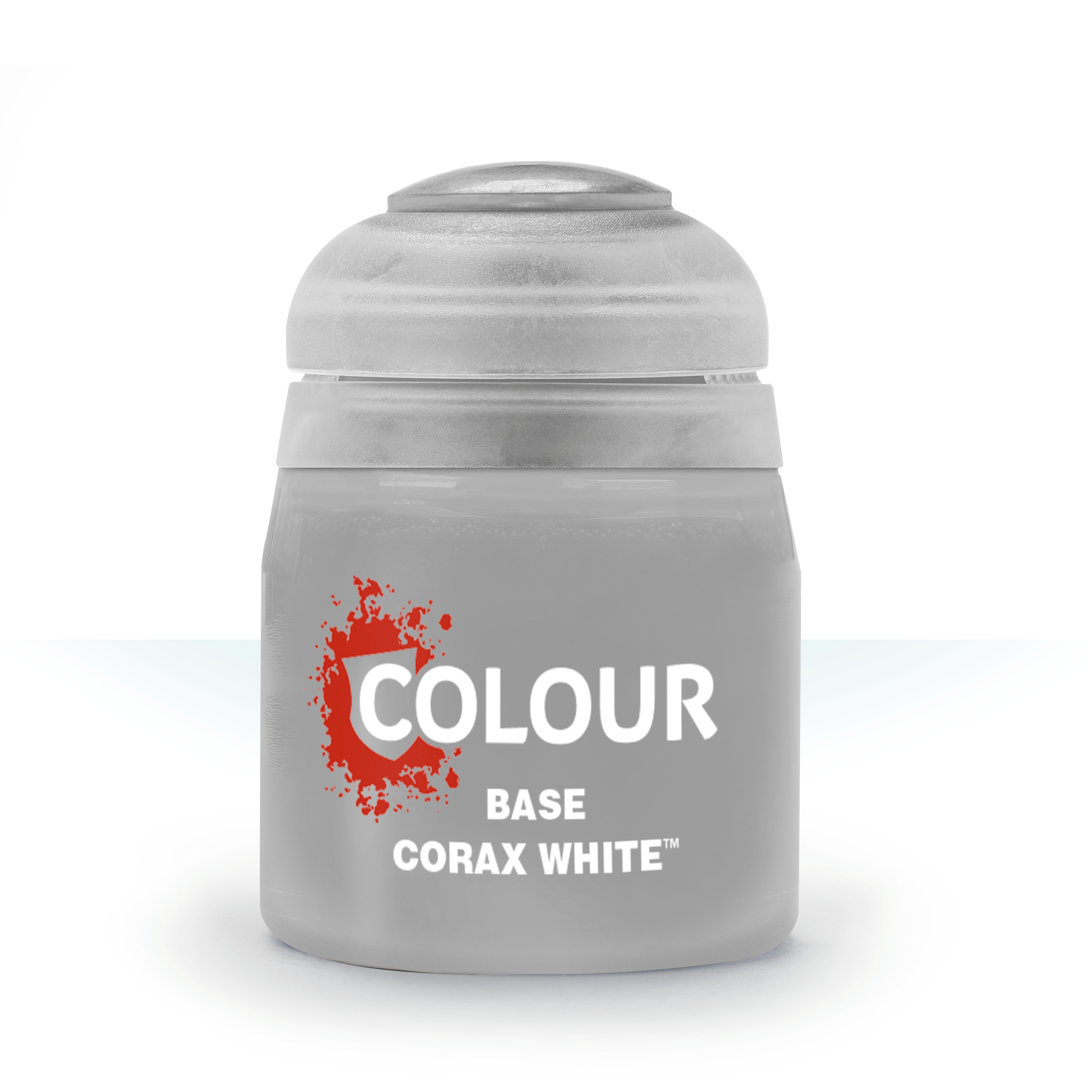 a bottle of white paint with the word colours on it